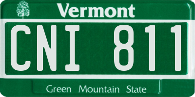 VT license plate CNI811