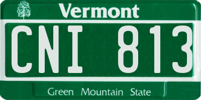 VT license plate CNI813