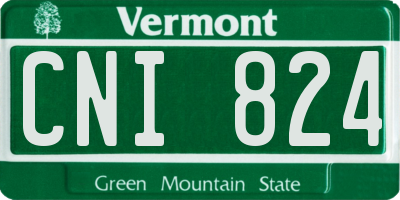 VT license plate CNI824