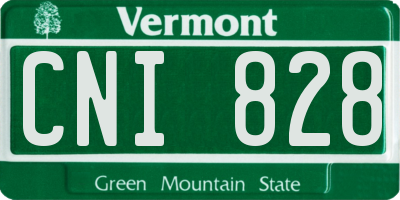 VT license plate CNI828