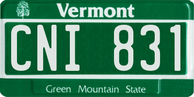VT license plate CNI831