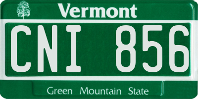 VT license plate CNI856