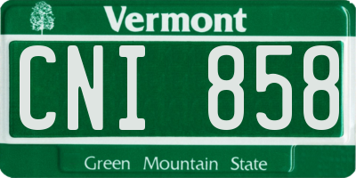 VT license plate CNI858