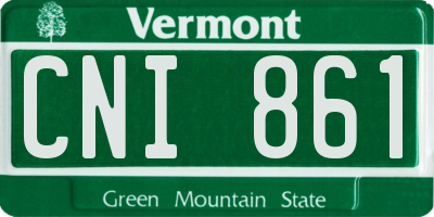 VT license plate CNI861