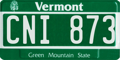 VT license plate CNI873