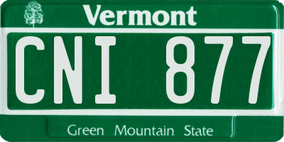 VT license plate CNI877