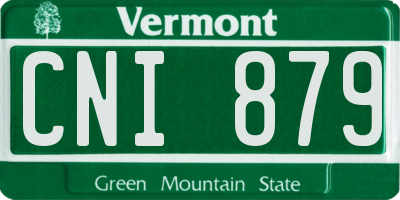 VT license plate CNI879