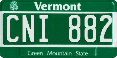 VT license plate CNI882