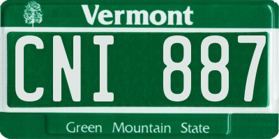 VT license plate CNI887
