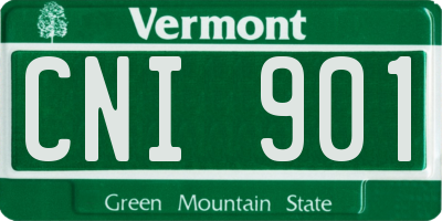 VT license plate CNI901