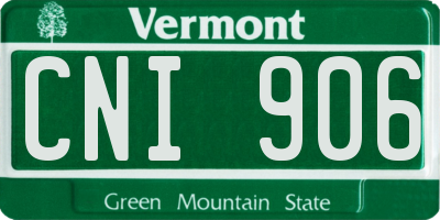 VT license plate CNI906