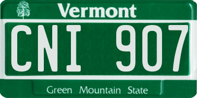VT license plate CNI907