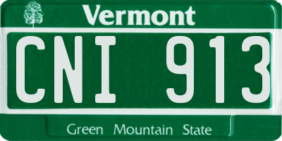 VT license plate CNI913