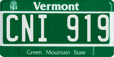 VT license plate CNI919
