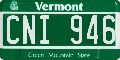 VT license plate CNI946