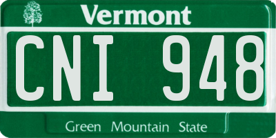 VT license plate CNI948