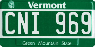 VT license plate CNI969