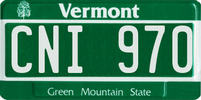 VT license plate CNI970
