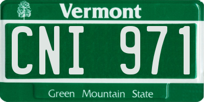 VT license plate CNI971