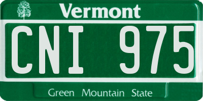 VT license plate CNI975