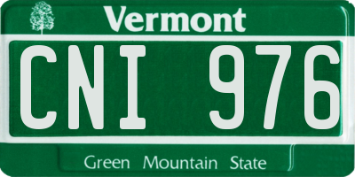 VT license plate CNI976