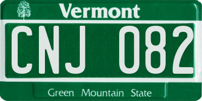 VT license plate CNJ082