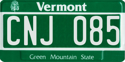 VT license plate CNJ085