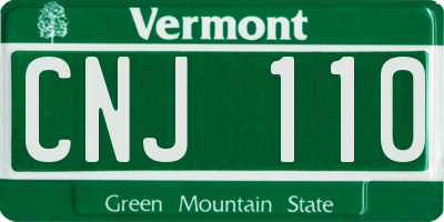 VT license plate CNJ110