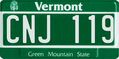 VT license plate CNJ119