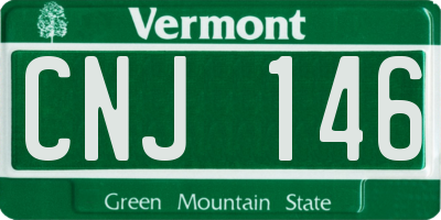 VT license plate CNJ146