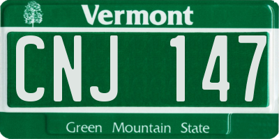 VT license plate CNJ147