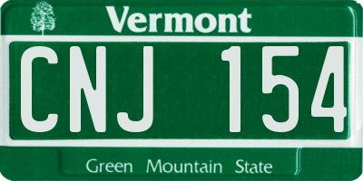 VT license plate CNJ154