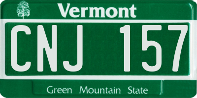 VT license plate CNJ157