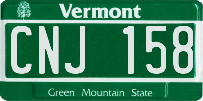 VT license plate CNJ158