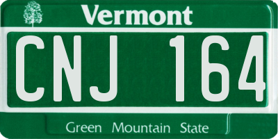 VT license plate CNJ164