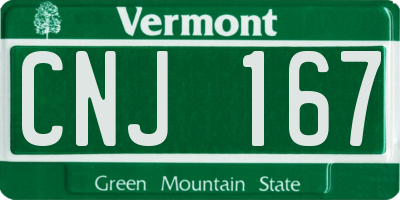 VT license plate CNJ167