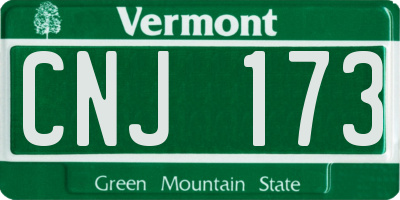 VT license plate CNJ173