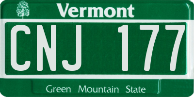 VT license plate CNJ177