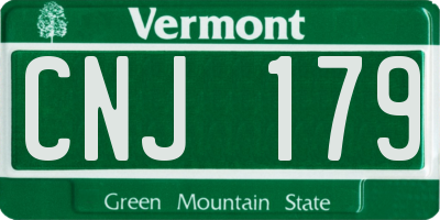 VT license plate CNJ179