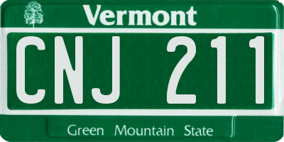 VT license plate CNJ211