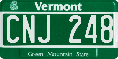 VT license plate CNJ248