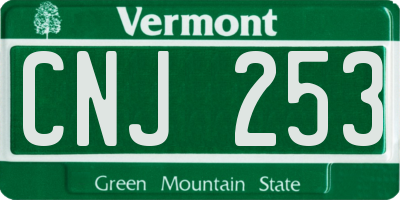 VT license plate CNJ253