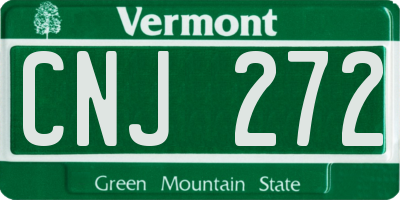 VT license plate CNJ272