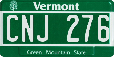 VT license plate CNJ276