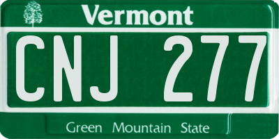 VT license plate CNJ277