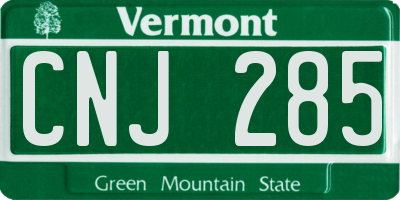 VT license plate CNJ285