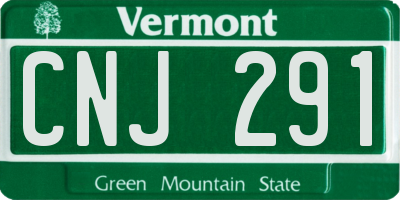 VT license plate CNJ291