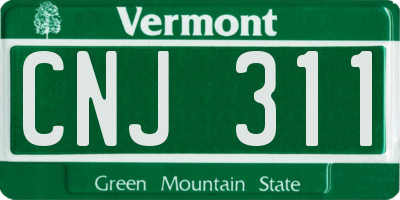 VT license plate CNJ311