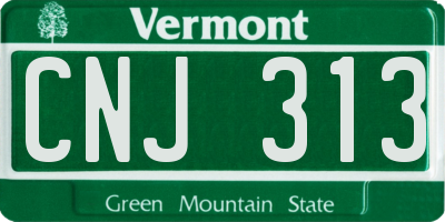 VT license plate CNJ313