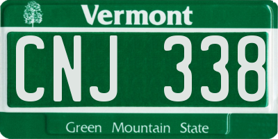 VT license plate CNJ338